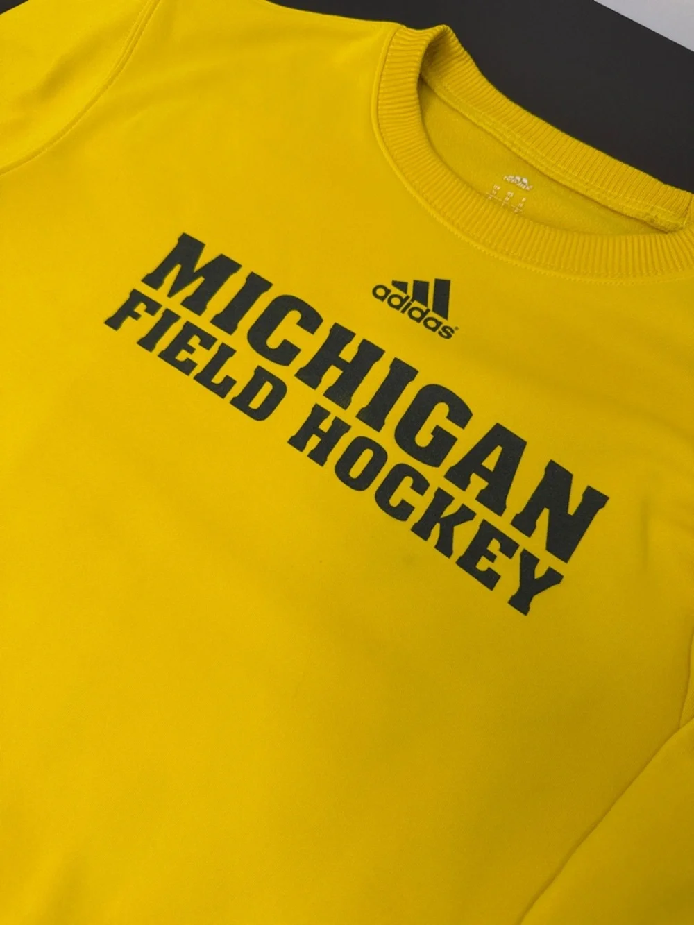 Adidas Yellow‎ Michigan Field Hockey Crewneck Sweatshirt